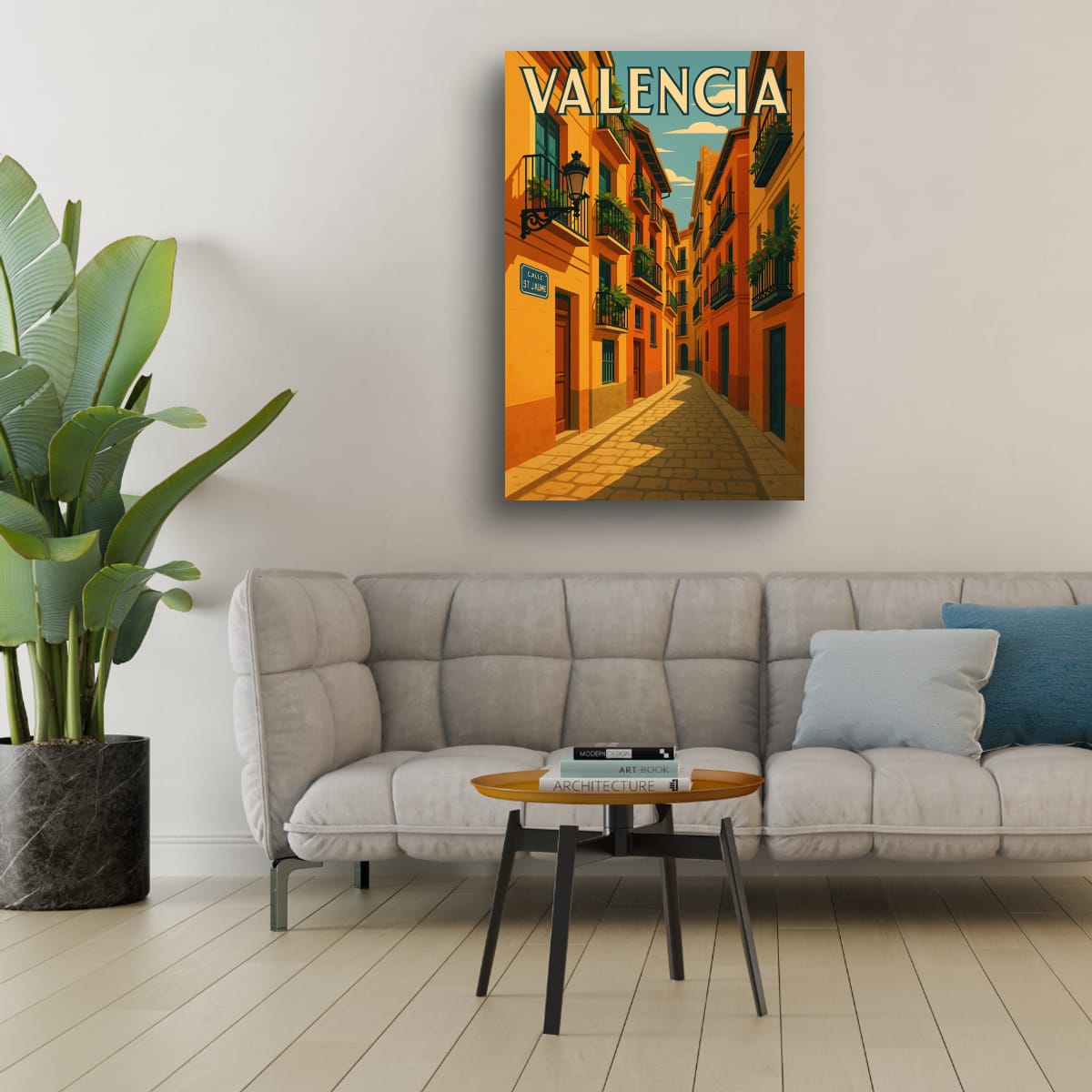 El Carmen Street Scene Original Canvas Print