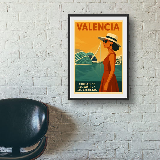 Retro Travel: Arts and Sciences Original canvas print