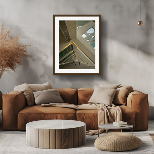 Lone worker at The City of Arts and Sciences Canvas Print