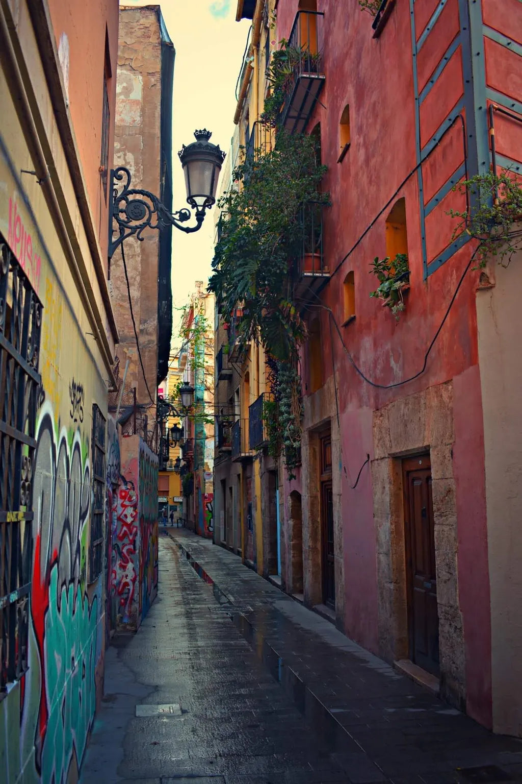 Colourful Street, El Carmen Original Canvas Print