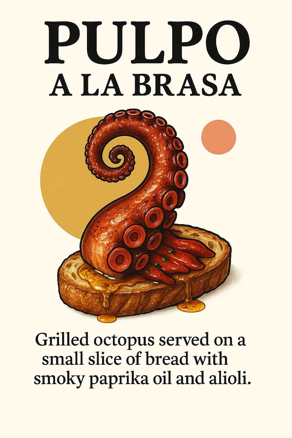 Pulpo al al Brasa! Original Canvas Print