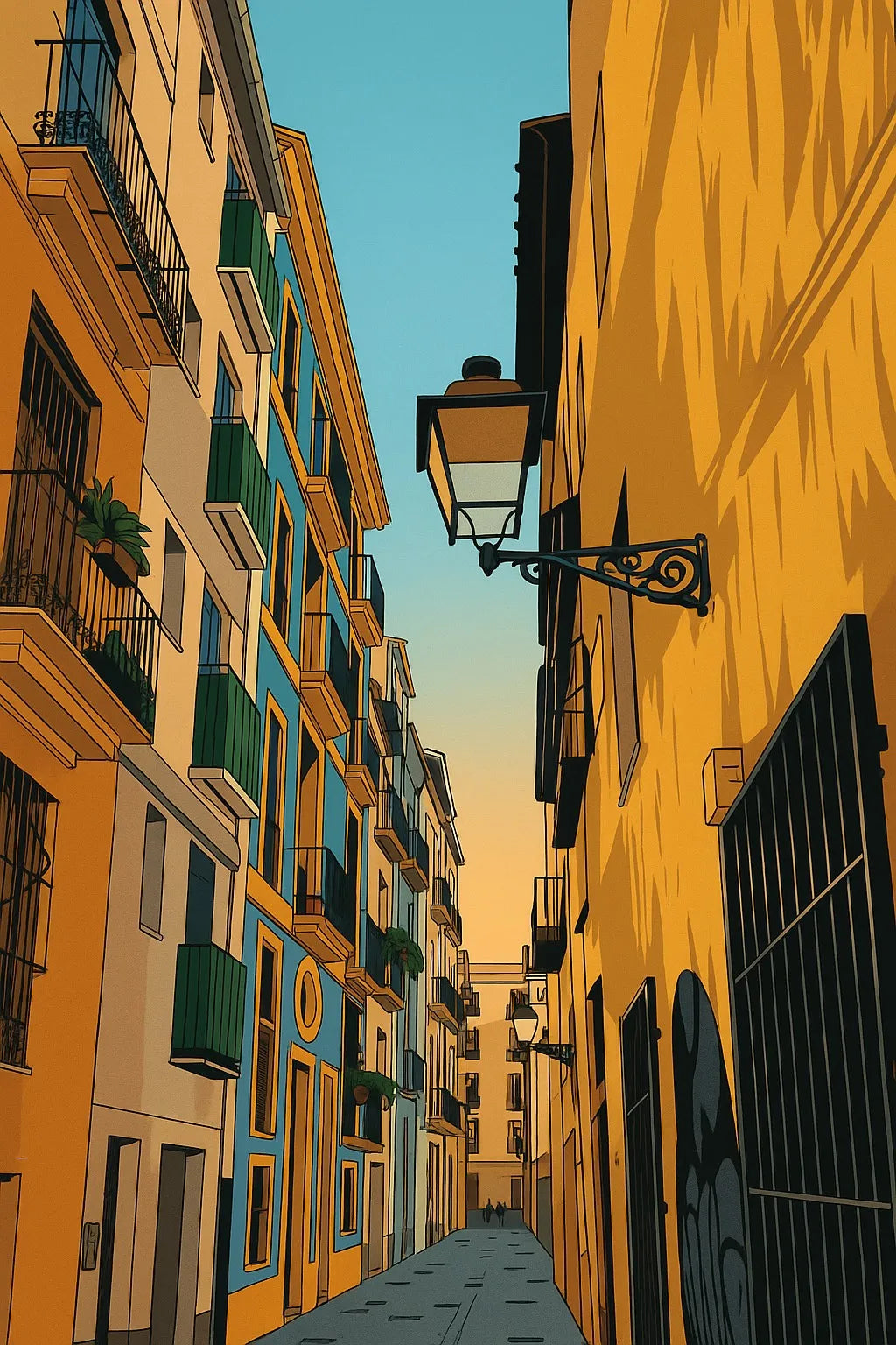 Street in El Carmen Original Canvas Print