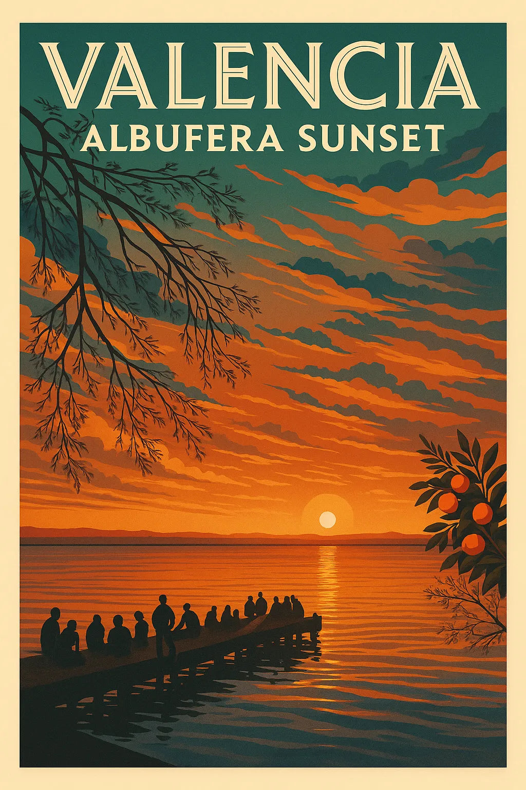 Albufera sunset Canvas Print