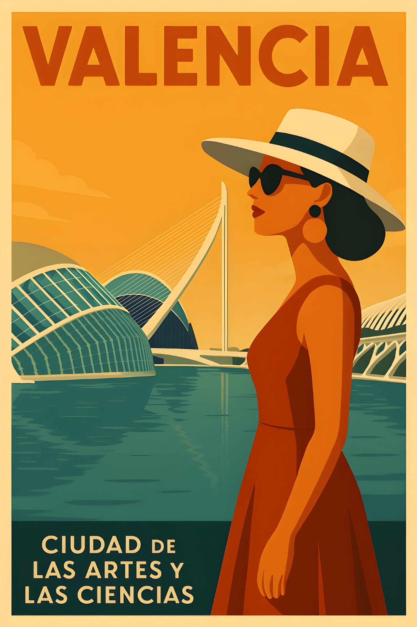 Retro Travel: Arts and Sciences Original canvas print