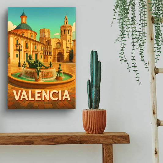 Plaza de la virgen Original Canvas Print