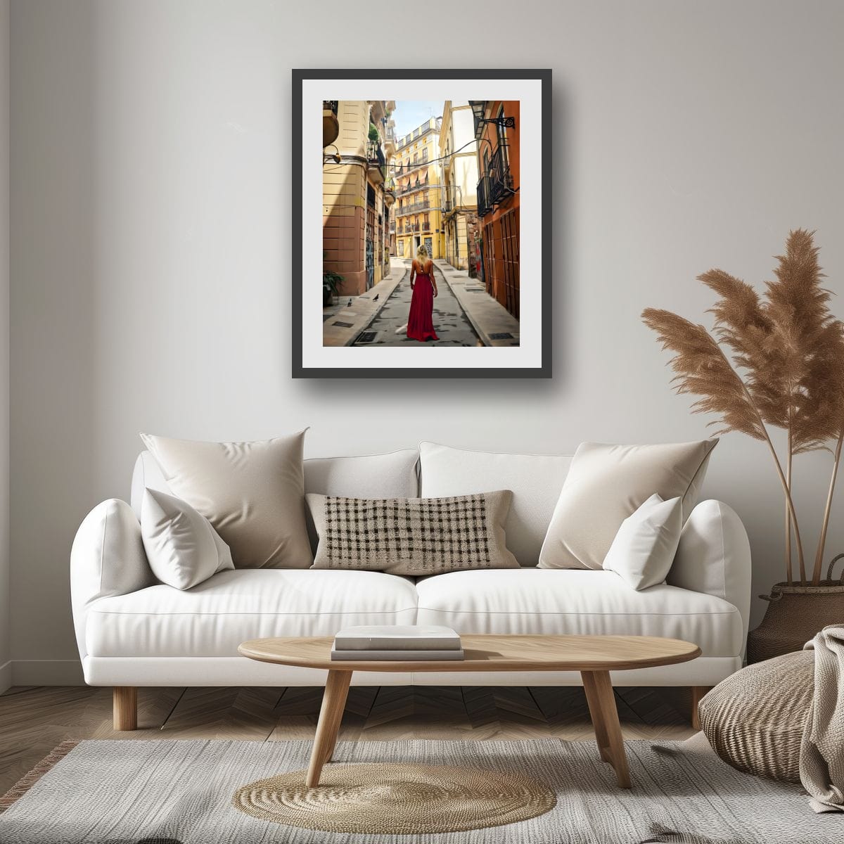 Wandering in the Old Town, Original Canvas Print