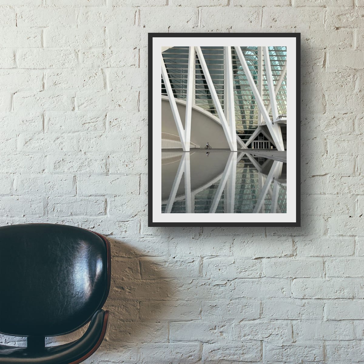 Lone Cyclist at The City of Arts and Sciences Canvas Print