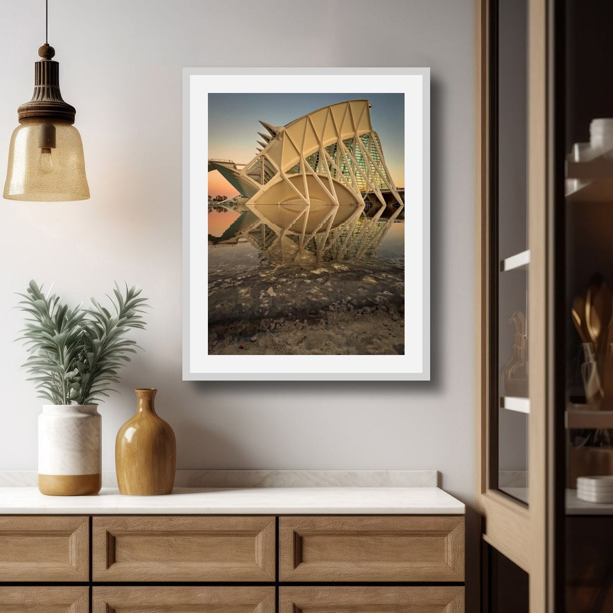 Reflection at The City of Arts and Sciences Canvas Print